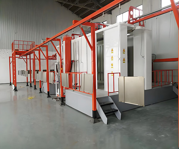 Design scheme of powder spraying line in